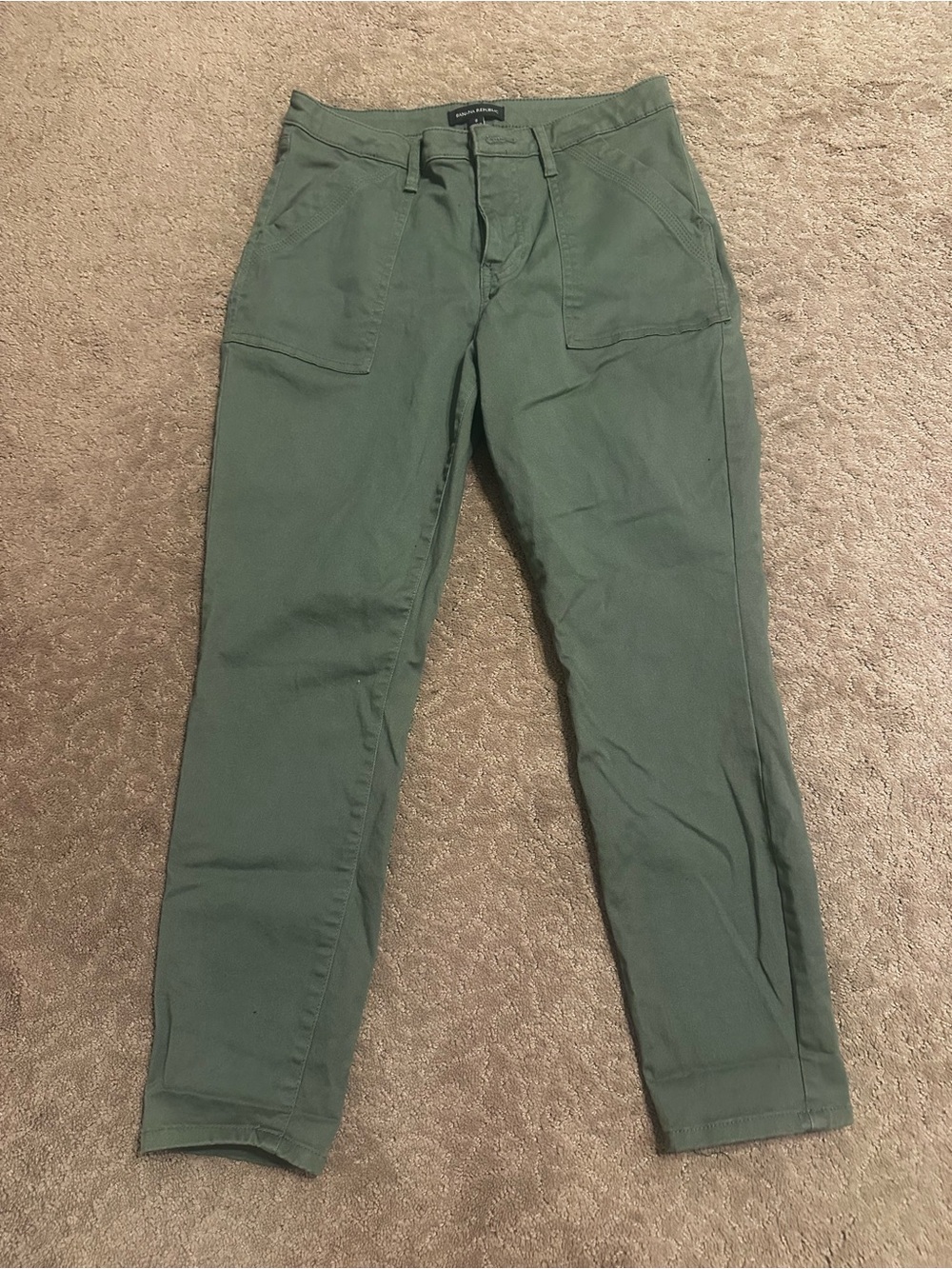 Banana Republic Olive Green Slim Straight Men’s Chinos